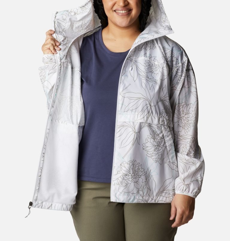 Jacheta Columbia Alpine Chill Windbreaker Dama Albi | Plus Size LTAS0Q918